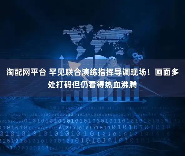 淘配网平台 罕见联合演练指挥导调现场！画面多处打码但仍看得热血沸腾